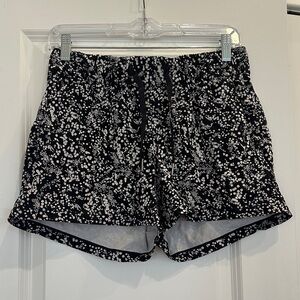 Lululemon Athletica Black and White Patterned Shorts